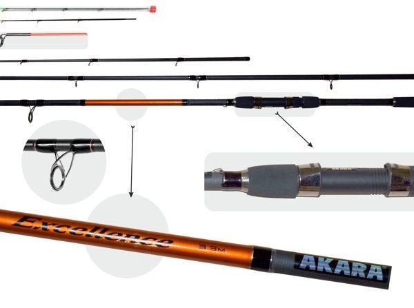 Фидер Akara Excellence  3.3м, 3.6м, 3.9м., 4.2м. (90-120-150 грамм)