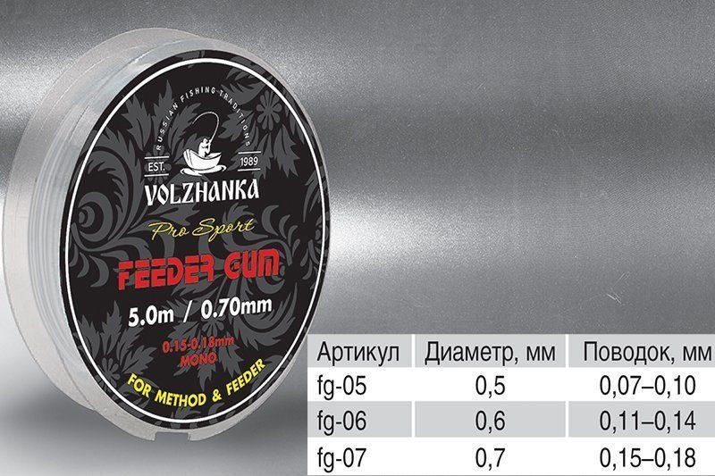 Фидерная резина (фидергам) Volzhanka Feeder Gum 0.5 мм.