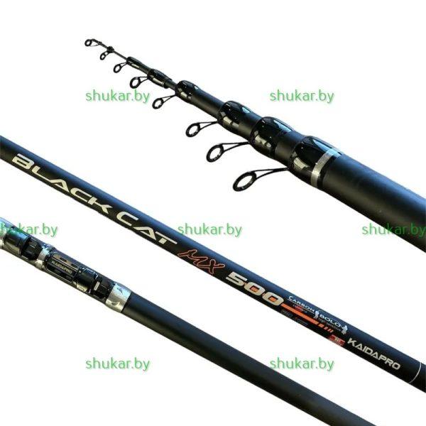 Удилище телескопическое с кольцами Kaida BLACK CAT 4, 5, 6 метров